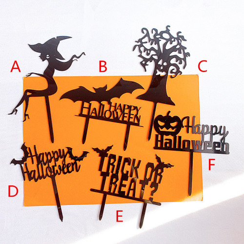 Us 3 5 Happy Halloween Cake Topper Scary Halloween Themed Birthday Party Centerpiece Decorations Pumpkin Witch Bat Cake Topper Spooky Trees Cake Toppers Treat Or Trick Cake Topper M Hgzparty Com