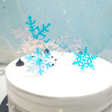 Silver Snowflake Cake Topper   Iridescent birthday Party  Laser Cut Acrylic   Christmas Wedding Cake toppers   Frozen White Themed Winter Cake Toppers