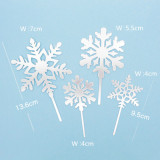 Silver Snowflake Cake Topper   Iridescent birthday Party  Laser Cut Acrylic   Christmas Wedding Cake toppers   Frozen White Themed Winter Cake Toppers