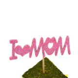 I Love MOM Cake Toppers,Mother's Day Cup Cake Toppers