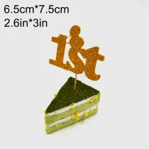 12 Pieces Happy Birthday 1 ST Cup Cake Topper, Birthday Cake Decoration