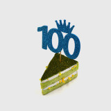 12 Pieces Happy Birthday 100 Days Cup Cake Topper, Birthday Cake Decoration