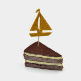12 Pieces Ocean Theme Sail Boat Happy Birthday Cake Topper, Birthday Cake Decoration