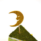 12 Pieces Moon Happy Birthday Cake Topper, Space Theme Birthday Cake Decoration