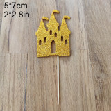 12 Pieces Castle Happy Birthday Cake Topper, Castle Birthday Party Cake Decoration