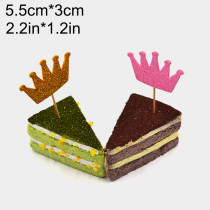 12 Pieces crown Happy Birthday Cupcake Topper, Birthday Cake Decoration