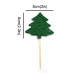 12 Pieces Christmas Tree Cupcake Toppers, Christmas Party Cake Decoration, Signle-Sided