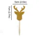 12 Pieces Christmas Milu Deer Cupcake Toppers, Christmas Party Decoration, Signle-Sided