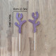A Pair Christmas Milu Deer Antler Cupcake Toppers, Christmas Party Decoration, Signle-Sided