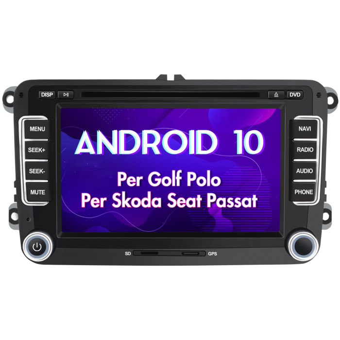 € 259.00 - AWESAFE Android 10.0 Autoradio 2 Din per VW Volkswagen Golf 5 6  Polo Passat Skoda Seat Tiguan, [2G+32GB] 7 Pollici Car Radio Supporta la  funzione GPS Comandi al volante
