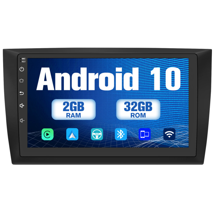 € 188.81 - AWESAFE Autoradio Golf 6 (2008-2016) con CarPlay e Android Auto  9 Pollici Radio Android 10 (2G+32GB) Stereo con cornice esterna, Funzione  con Command di volante Navigatore DSP Bluetooth USB WIFI -  it.awesafeshop.com