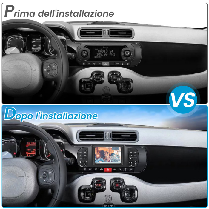 € 236.21 - AWESAFE Autoradio 1 Din per Fiat Panda (2013-2020) 5 inch  Touchscreen Android 10 (2G+32GB) Car Radio con GPS Bluetooth WIFI SD USB  Comandi al volante Mirror Link - it.awesafeshop.com