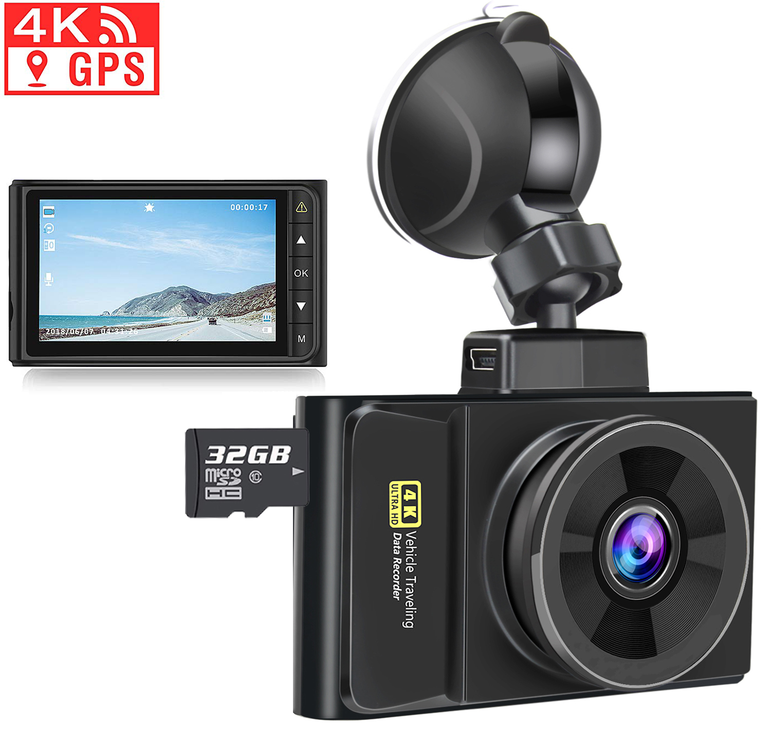 89.99 - AWESAFE Q8P 4K Dash Cams for Cars with 32GB SD Card UHD 2196P 3  inch Car in Dash Camera - uk.awesafeshop.com