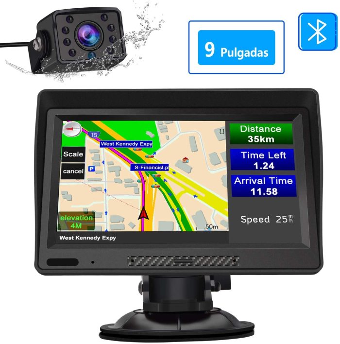 € 112.99 - AWESAFE Navegador GPS para Camiones y Coches con Bluetooth y  Cámara Trasera de 9 Pulgadas Pantalla LCD Multimedia, con Actualizaciones  de Mapas de Europa para Toda la Vida - es.awesafeshop.com