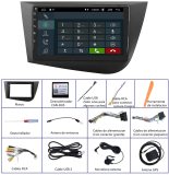 AWESAFE [Android 10.0 2GB+32GB] Radio Coche para Seat Leon MK2 2005-2012, Autoradio de 9 Pulgadas con Pantalla Táctil,con WiFi/GPS/Bluetooth/DSP/RDS/USB/FM AM/RCA,Apoyo Mandos del Volante,Aparcamiento