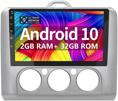 AWESAFE Android 10.0 [2GB+32GB] Radio Pantalla Coche para Ford Focus Mk2 2004-2011 con 9 Pulgadas Pantalla Táctil, Autoradio con Bluetooth/GPS/FM/RDS/USB/RCA, Apoyo Mandos Volante, Aparcamiento
