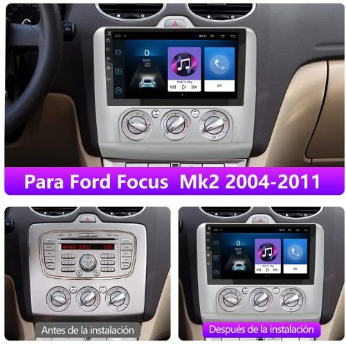 AWESAFE Android 10.0 [2GB+32GB] Radio Pantalla Coche para Ford Focus Mk2 2004-2011 con 9 Pulgadas Pantalla Táctil, Autoradio con Bluetooth/GPS/FM/RDS/USB/RCA, Apoyo Mandos Volante, Aparcamiento