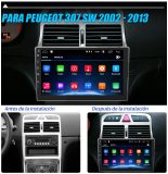 AWESAFE Android 10.0 Radio Coche para Peugeot 307 SW 2002 - 2013, 9 Pulgadas Radio Pantalla Táctil, Autoradio con Bluetooth/GPS/FM/RDS/USB/RCA, Apoyo Mandos Volante, Mirrorlink y Aparcamiento