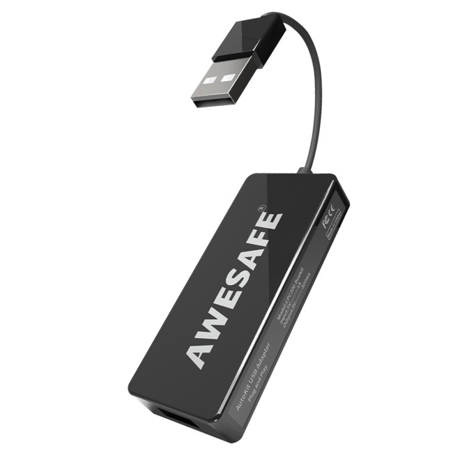 AWESAFE Carplay / Android Auto Dongle USB Cableado para Android Radio Coche, Apoya Control de Voz, Compatible con Móviles de iOS y Android