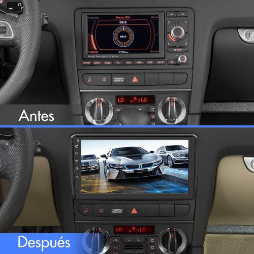 AWESAFE Android 10.0 [2GB+32GB] Radio Coche para Audi A3 2 2003-2013 con Pantalla Táctil 9 Pulgadas, Autoradio con Bluetooth/GPS/FM/RDS/USB, Apoya Mandos Volante, Mirrorlink y Aparcamiento