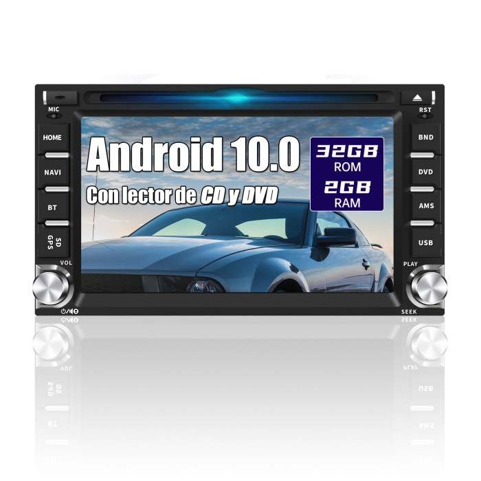 € 218.99 - AWESAFE Android 10.0 [2GB+32GB] Radio 2 DIN Universal con 6.2  Pulgadas Pantalla, Autoradio 2 DIN con CD DVD/WiFi/Navegador  GPS/Bluetooth/Mandos Volantes/RDS/USB/SD/Subwoofer/Mirror Link -  es.awesafeshop.com
