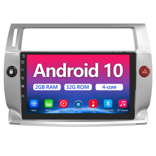 AWESAFE Android 10.0 [2GB+32GB] Radio Coche 9 Pulgadas con Pantalla Táctil para Citroen C4 2004-2009, con WiFi/GPS/Bluetooth/DSP/RDS/USB/FM Am/RCA, Apoyo Mandos del Volante, Aparcamiento