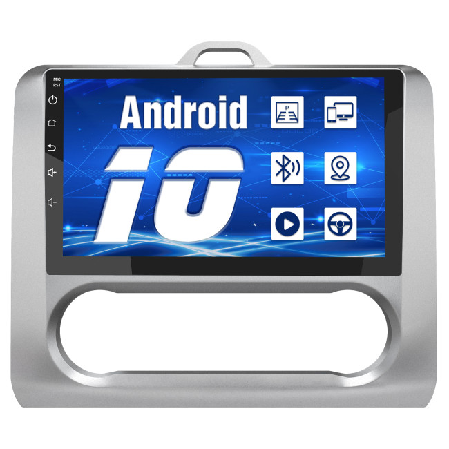 AWESAFE Android 10.0 [2GB+32GB] Radio Pantalla para Ford Focus Mk2 2004-2011 con 9 Pulgadas Pantalla Táctil, Autoradio con GPS/FM/WiFi/USB/RCA, Apoyo Mandos Volante, Carplay/Android Auto, Aparcamiento