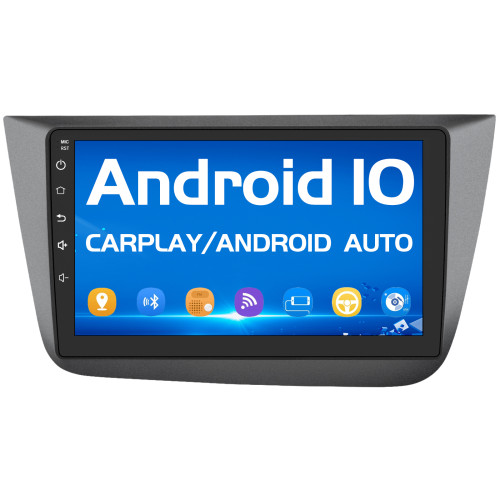 AWESAFE Android 10.0[2GB+32GB]Radio Coche para Seat Altea 2004-2015,Toledo 2004-2009 con 9 Pulgadas Pantalla Táctil, Autoradio con GPS/FM/WiFi, Apoyo Mandos Volante, Carplay/Android Auto, Aparcamiento