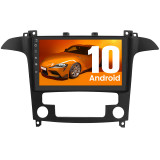 AWESAFE Android 10.0 [2GB+32GB] Radio Coche con Pantalla Táctil 9 Pulgadas para Ford S-MAX 2007-2008, Autoradio con Carplay/WiFi/Bluetooth/GPS/FM, Admite Mandos Volante y Aparcamiento