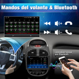 AWESAFE Android 10.0 [2GB+32GB] Radio Coche con Pantalla Táctil 9 Pulgadas para Peugeot 206 2002-2010, Autoradio con Carplay/WiFi/Bluetooth/GPS/FM, Admite Mandos Volante y Aparcamiento