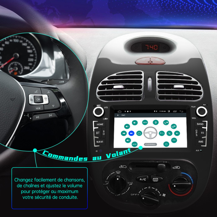 AWESAFE Autoradio pour Peugeot 206 2000-2008【2Go+32Go】 Autoradio Android  10.0 GPS Navigation avec