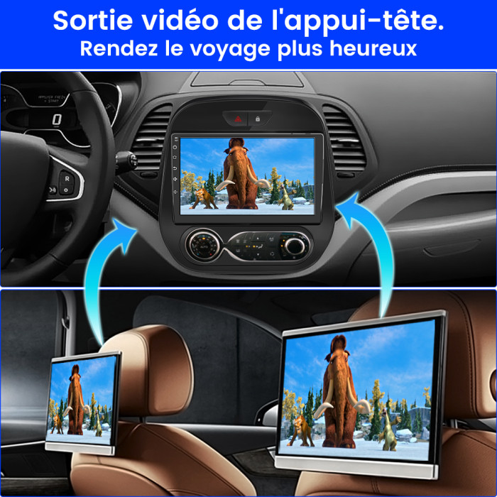 € 139.99 - Autoradio pour Renault captur 2016-2019 Android 10 DSP 9 Pouces  Écran Support Miroir Link Commande Volant WiFi Bluetooth GPS FM AM RDS  climatisation Manuelle - fr.awesafeshop.com