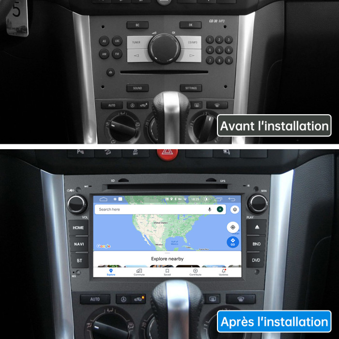 € 269.00 - AWESAFE Autoradio pour Opel Android 10.0,2Go+32Go, 7''écran  Tactile HD,Carplay et Android Auto,Bluetooth WiFi AM FM RDS GPS SWC SD DVD  CD USB Fonction Noir - fr.awesafeshop.com