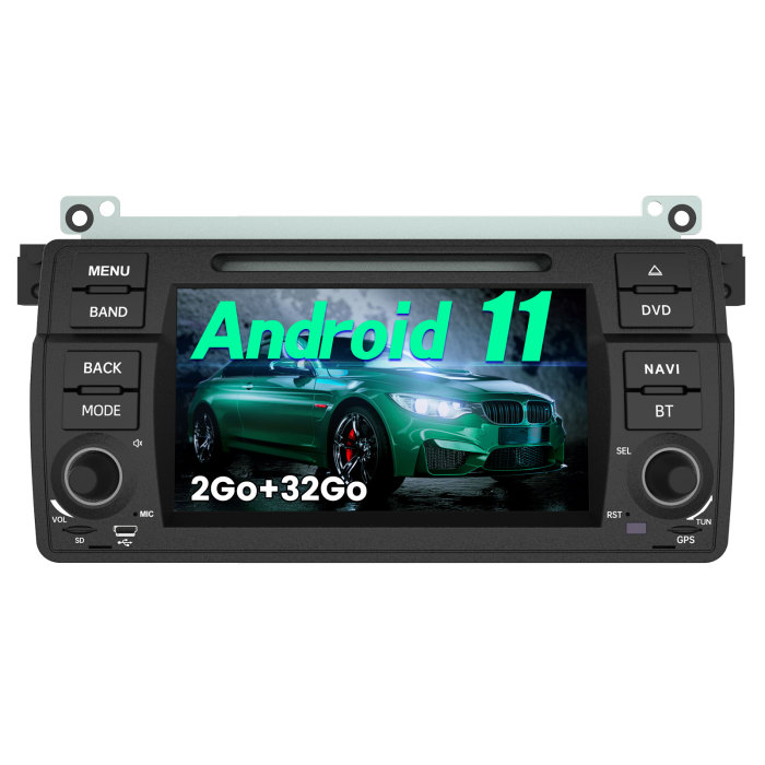 € 249.99 - AWESAFE Autoradio Android 11 pour BMW Série 3 E46 M3 Rover 75 MG  ZT [2Go+32Go] Lecture DVD/CD 7 Pouces Écran Tactile avec  GPS/Bluetooth/WiFi/DSP/FM/Mirrorlink/Commande au Volant/Aide au Praking -  fr.awesafeshop.com