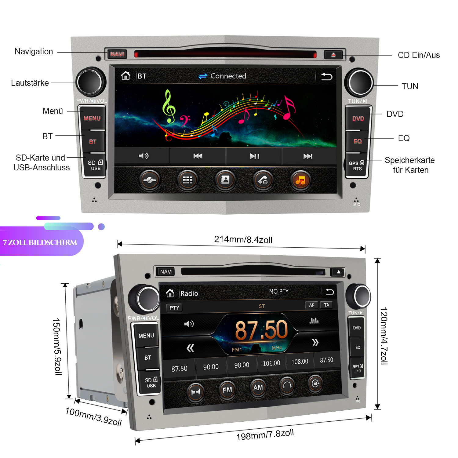 Autoradio Mit Navi Für Opel Signum 2003 € 179.99 - Autoradio mit Navi für Opel, unterstützt DAB+