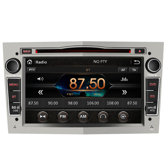 € 160.65 - Autoradio mit Navi für Opel, unterstützt DAB+ Lenkradbedienung  USB SD RDS Bluetooth MirrorLink - Grau - de.awesafeshop.com