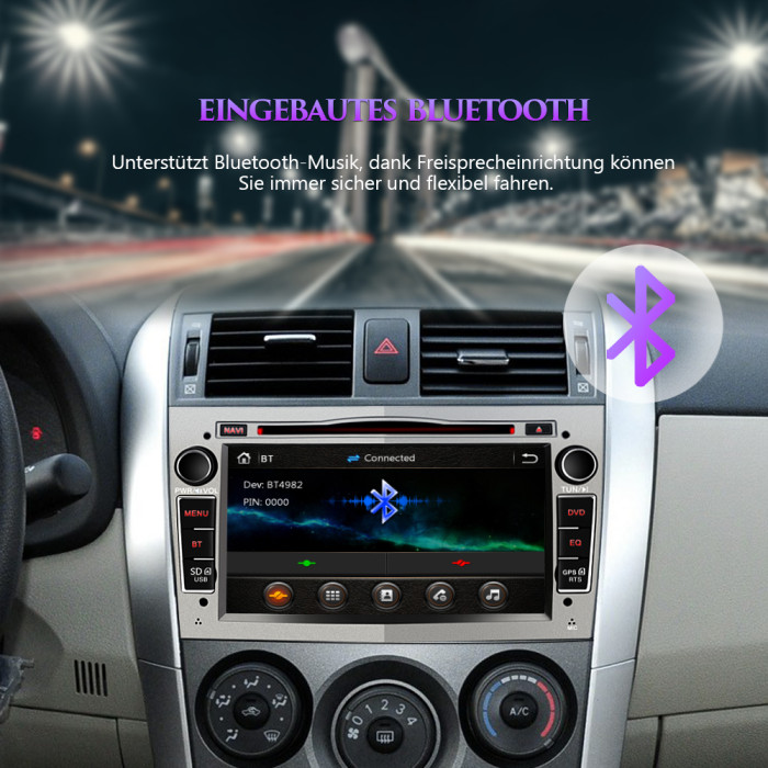 € 189.00 - Autoradio mit Navi für Opel, unterstützt DAB+ Lenkradbedienung  USB SD RDS Bluetooth MirrorLink - Grau - de.awesafeshop.com