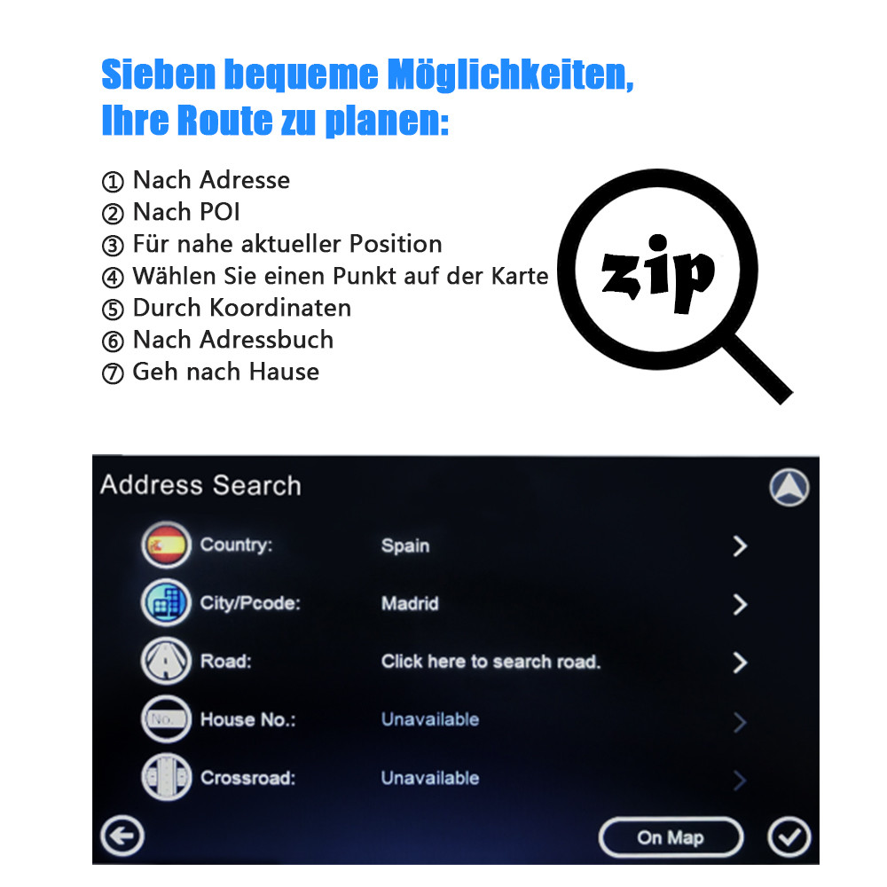 75 99 Navigation Fur Auto 7 Zoll Navi Mit Ruckfahrkamera Und Bluetooth Unterstutzt Lebenslang Kostenlos Kartenupdate De M Awesafe Cn