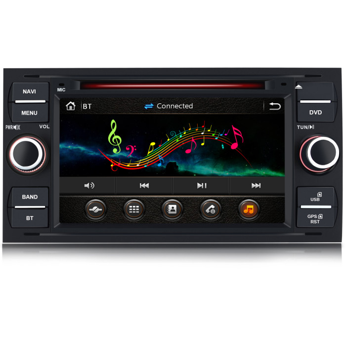 € 152.15 - Autoradio mit Navi für Ford Focus, unterstützt Bluetooth  Lenkradbedienung Mirrorlink CD DVD Doppel Din Radio 7 Zoll Bildschirm -  Schwarz - de.awesafeshop.com