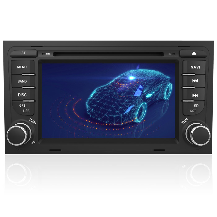 € 199.00 - Autoradio mit Navi für Audi A4 Unterstützt DAB+ CD DVD SD  Bluetooth MirrorLink Lenkradsteuerung 2 Din RDS Radio… - de.awesafeshop.com