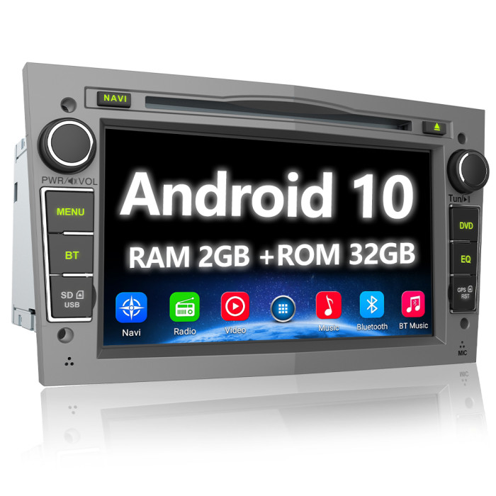 € 249.00 - Android 10 Autoradio für Opel 2DIN Radio mit Navi, unterstützt  DAB+ WiFi CD DVD Bluetooth MirrorLink 7 Zoll Bildschirm RDS Radio - Grau -  de.awesafeshop.com