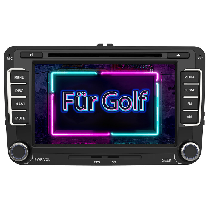 € 161.10 - Autoradio mit Navi für Volkswagen Golf, 2 Din Radio mit 7 Zoll  Touchscreen Monitor, unterstützt Lenkradsteuerung Mirrorlink Bluetooth CD  DVD - de.awesafeshop.com