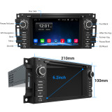 Android 10.0 Car Stereo Radio 6.2 Inch Touch Screen with Bluetooth GPS Support Apple Carply Andriod Auto Head Unit for Jeep Wrangler JK Grand Cherokee Compass Chrysler Dodge Ram