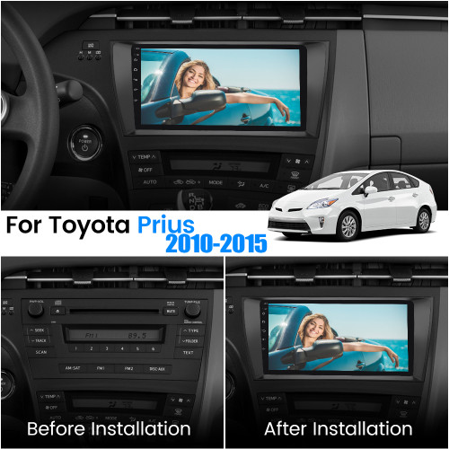 AWESAFE Car Radio Stereo for Toyota Prius 2010 2011 2012 2013 2014 2015, 9 Inch Touch Screen Head Unit Wireless Carplay Wired Android Auto Bluetooth Navigation Video Player