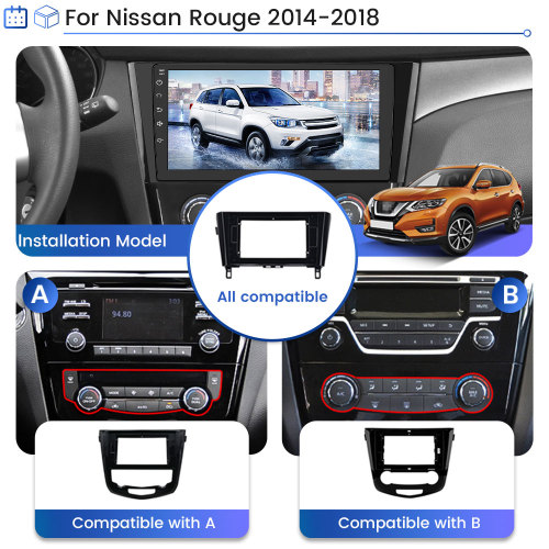 AWESAFE Car Stereo Radio for Nissan Rogue X-Trail Qashqai 2014 2015 2016 2017 2018, Android 10 Carplay Radio Android Auto Navigation Support WiFi Bluetooth Steering Wheel Control Split Screen