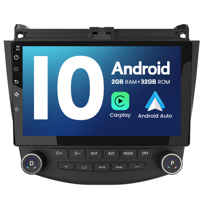 US$ 199.99 - AWESAFE Android 10.0 Car Radio Stereo 10 inch Touch Screen  with WiFi Bluetooth for Honda Accord 7th 2003 2004 2005 2006 2007 -  www.awesafeshop.com