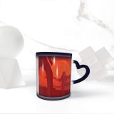 NC Ceramic Photo Coffee Mugs,Outer Space Astronaut Mars Planet Alien Stratosphere Adventure Moon Rocket Spaceship Silhouette,Custom Picture Mug Magic Heat Sensitive Color Changing Mug Milk Tea Cup P