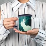 NC Ceramic Photo Coffee Mugs,Air Pollution Baton Rouge Challenge Change Coal Topics Space Damaged Environmental Conservation,Custom Picture Mug Magic Heat Sensitive Color Changing Mug Milk Tea Cup P