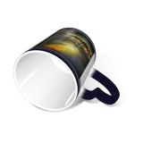 NC Ceramic Photo Coffee Mugs,Offshore Platform Storm Oil Fuel Power Generation Adversity Authority Danger Endurance Mining,Custom Picture Mug Magic Heat Sensitive Color Changing Mug Milk Tea Cup Per