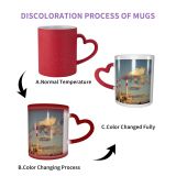 NC Ceramic Photo Coffee Mugs,Air Pollution Architecture Building Exterior Built Structure Chemical Chimney City Cityscape Cloud,Custom Picture Mug Magic Heat Sensitive Color Changing Mug Milk Tea Cu